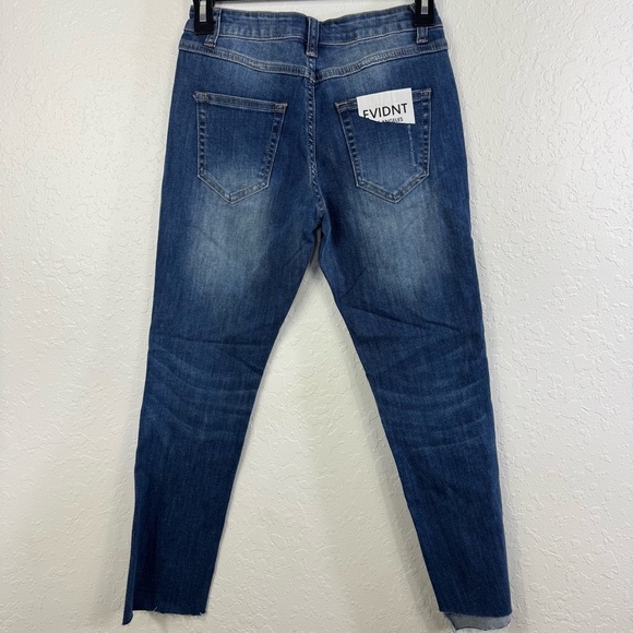 Evidnt Los‎ Angeles Florence straight leg high low hem denim  Blue Women's Jeans - Picture 4 of 10